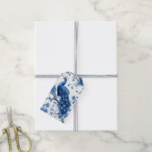 Vintages Blaues Französisches Chinoiserie Geschenkanhänger (Mit Garn)