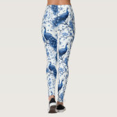Vintages Blaues Französisches Chinoisy Leggings (Rückseite)