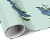 Vintages blaues geschenkpapier (Rolleneckpunkt)