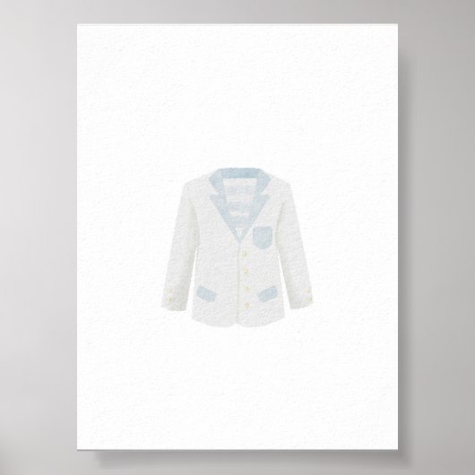 Vintages blaues Golfplakat Poster (Vorne)