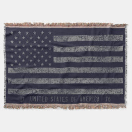 Vintages blaues Grunge amerikanisches Flag erschüt Decke