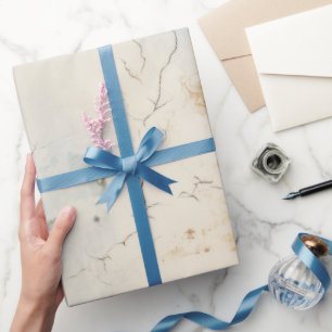 Vintages blaues Grunge-Muster Geschenkpapier