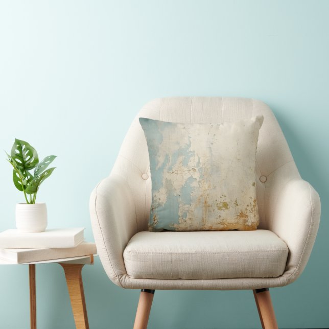 Vintages blaues Grunge-Muster Kissen (Stuhl )