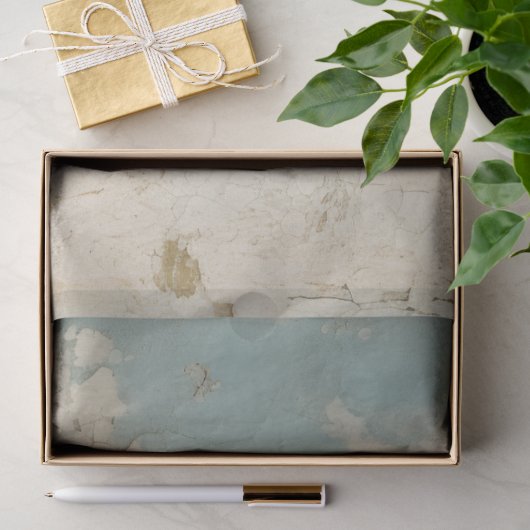 Vintages blaues Grunge-Muster Seidenpapier (Geschenk)