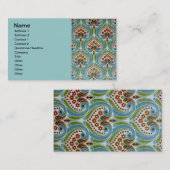 Vintages blaues Hintergrundbild Visitenkarte (Vorne/Hinten)