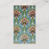 Vintages blaues Hintergrundbild Visitenkarte (Rückseite)