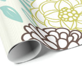 Vintages Blaues Hirsch Geschenkpapier (Rolleneckpunkt)