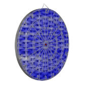 Vintages blaues Kunstdesign Dartscheibe (Vorderseite Links)