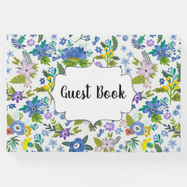 Vintages blaues Land Gästebuch