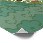 Vintages Blaues Land Sea Air Pferde Poster (Ecke)