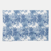 Vintages blaues Landschaftstoil mit Urnen und Spal Geschirrtuch (Horizontal)