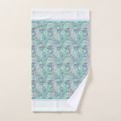 Vintages blaues Paisley Badehandtuch Set (Handtuch)