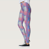 Vintages Blaues Patchmuster Leggings (Links)