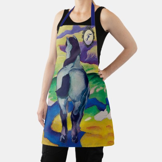 Vintages Blaues Pferd personalisiertes Geschenk Schürze (InSitu)