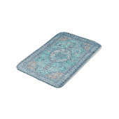 Vintages blaues Rug Muster Bath Mat Badematte (Schrägansicht)
