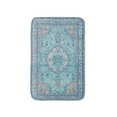 Vintages blaues Rug Muster Bath Mat Badematte (Vorderseite Vertikal)