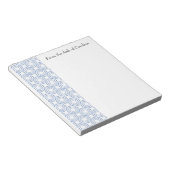 Vintages blaues Schaltplanmuster Personalisierter Notizblock (angewinkelt)