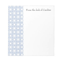 Vintages blaues Schaltplanmuster Personalisierter Notizblock