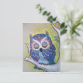 Vintages blaues Schlafmittel Postkarte (Stehend Vorderseite)