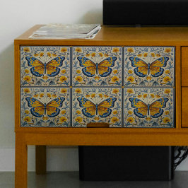 Vintages blaues Schmetterlingspapier Seidenpapier