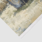 Vintages blaues Traktor-Aquarellfarbendekoupage Seidenpapier (Ausschnitt)