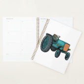 Vintages blaues Traktor Planer (Anzeige)