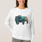 Vintages blaues Traktor T-Shirt (Vorderseite)