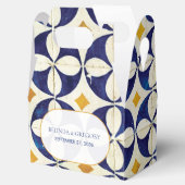 Vintages blaues und gelbes portugiesisches Muster Geschenkschachtel (Geöffnet)