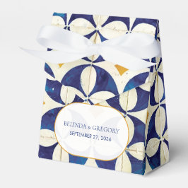 Vintages blaues und gelbes portugiesisches Muster  Geschenkschachtel