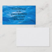 Vintages blaues Wasser-MarinemeerAddison Visitenkarte (Vorne/Hinten)