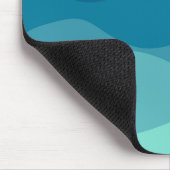 Vintages blaues Wavy-Muster Mousepad (Ecke)