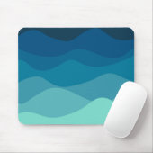 Vintages blaues Wavy-Muster Mousepad (Mit Mouse)