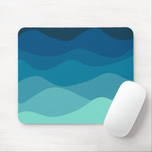 Vintages blaues Wavy-Muster Mousepad
