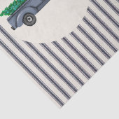 Vintages blaues Weihnachtsbaumtruckpapier Seidenpapier (Detail)