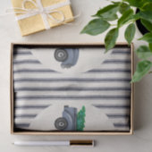 Vintages blaues Weihnachtsbaumtruckpapier Seidenpapier (Geschenk)