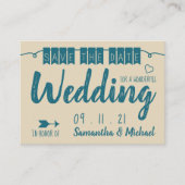 Vintages Blaujagd, Save the Date Begleitkarte (Vorderseite)