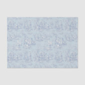 Vintages bläulich-graues Toile de jouy Seidenpapier (Vorderseite)