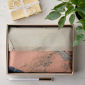 Vintages blaurosa Pfauengeflecht Seidenpapier (Geschenk)