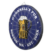 Vintages Blautglas, benutzerdefiniertes Foto Bar Dartscheibe (Vorderseite rechts)