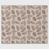Vintages Bleistiftmuster mit Kakaotöpfen Geschenkpapier (Flach)