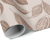 Vintages Bleistiftmuster mit Kakaotöpfen Geschenkpapier (Rolleneckpunkt)