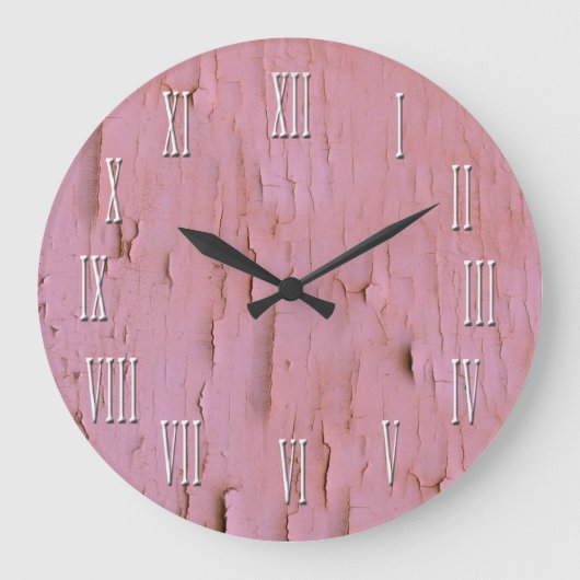 Vintages Blick-Rosa beunruhigte Uhr (Vorderseite)