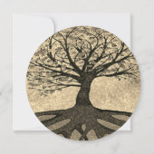 Vintages Blick-Stammbaum-Wiedersehen Einladung (Rückseite)