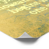 Vintages Blickposter Zen zitieren Reise Poster (Ecke)