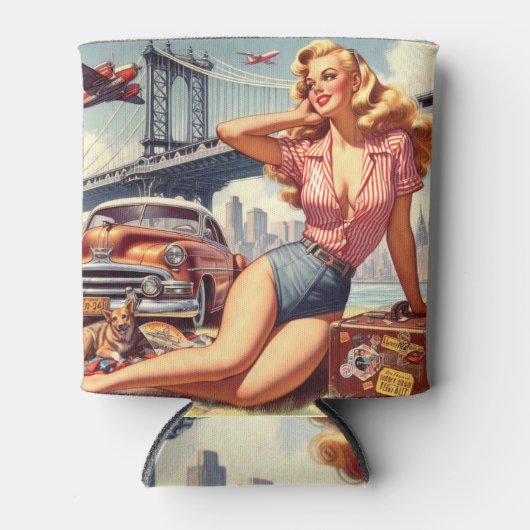 Vintages Blonde-Button Dosenkühler (Vorderseite)