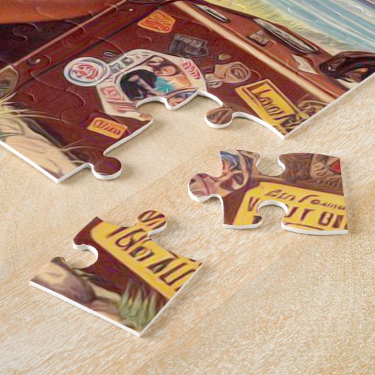 Vintages Blonde-Button Puzzle (Seite)