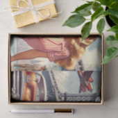 Vintages Blonde-Button Seidenpapier (Geschenk)