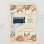 Vintages Blossom Mailbox-Brautparty per Post Einladung (Vorne/Hinten)