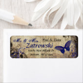 Vintages Blue Butterfly-Adressetikett (Insitu)