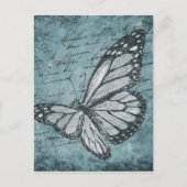 Vintages Blue Butterfly-Design Postkarte (Vorderseite)